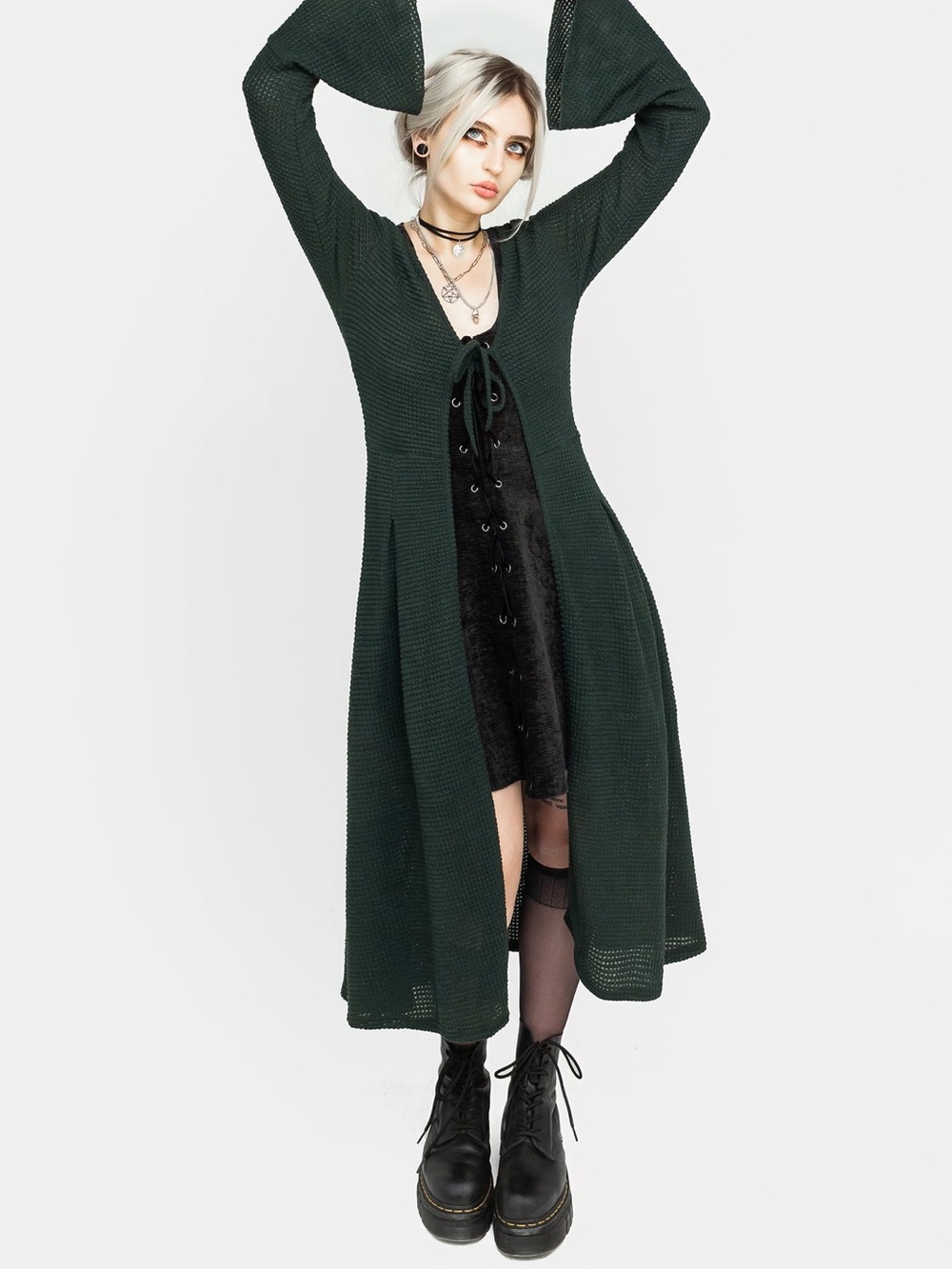 moving sale 💕 - NWT disturbia xana green long knit cardigan size 4